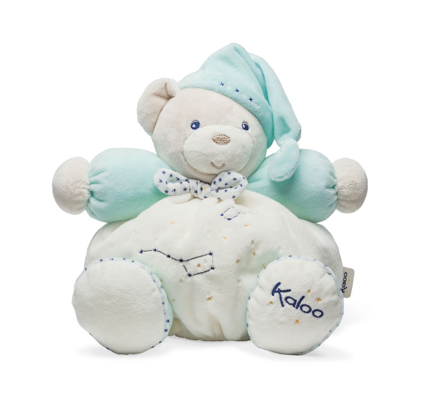  petite etoile baby comforter bear blue white 25 cm 